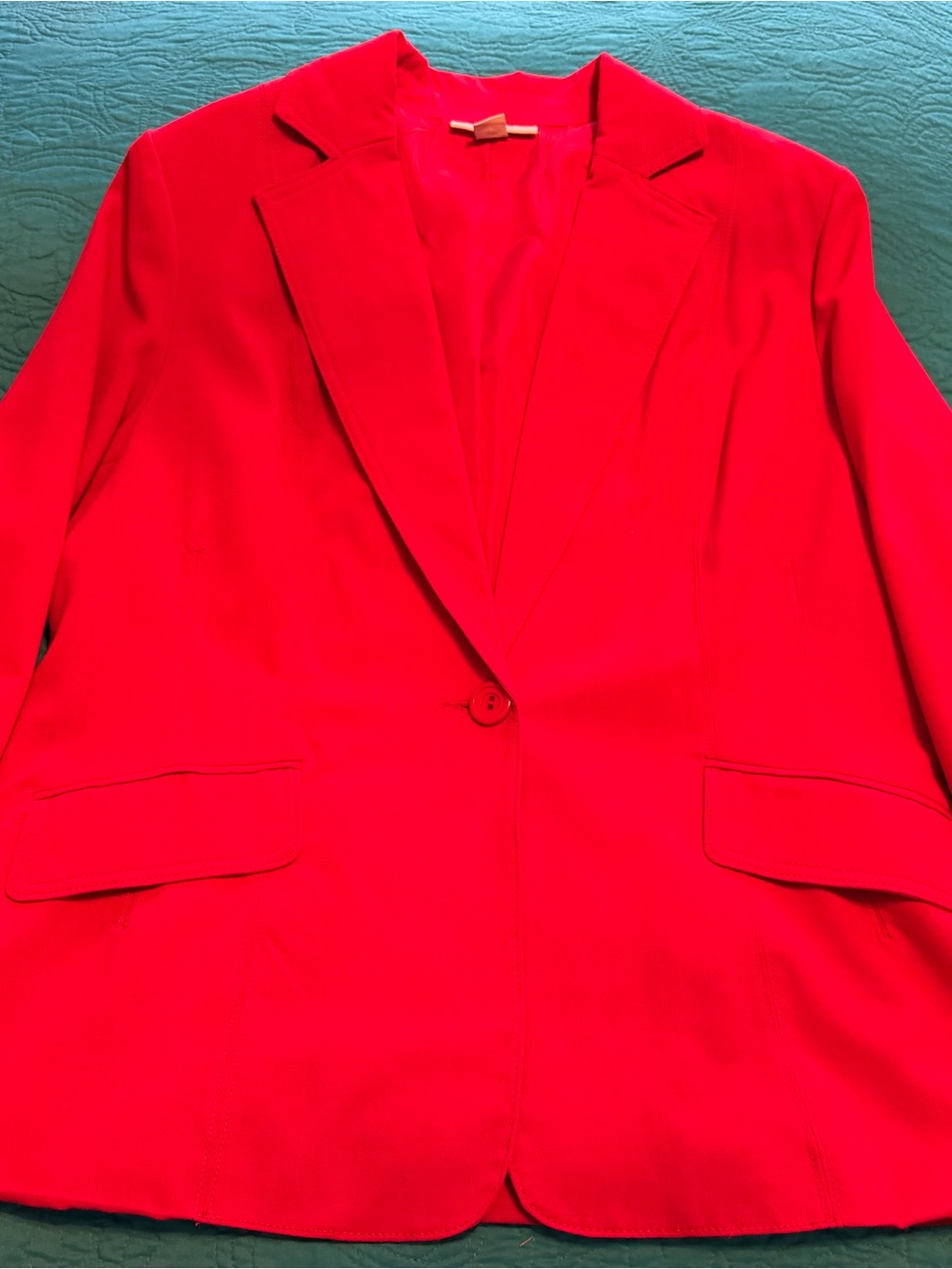 Dress Barn Bright Red Single-Button Blazer